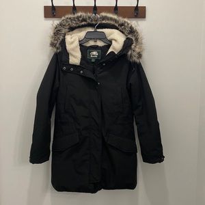 Roots Canada Drawstring Fur Hood Parka Jacket